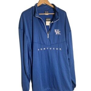 University of Kentucky 3XL UK Blue Long Sleeve1/4 Zip Warm Up Sweat Jacket